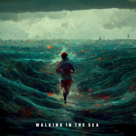 walking in the sea Cover art for sale