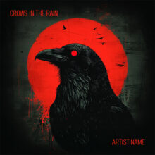 Crows in the rain