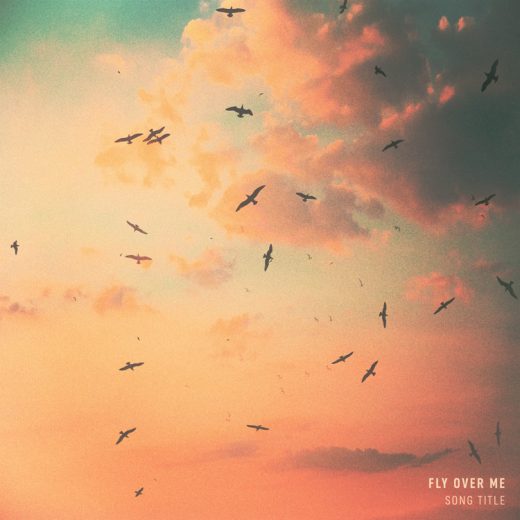 Birds flying clouds album cover art designer
