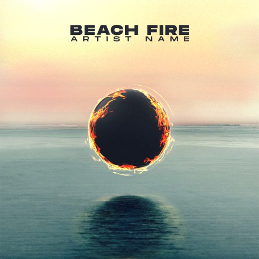Beach fire cover art for sale
