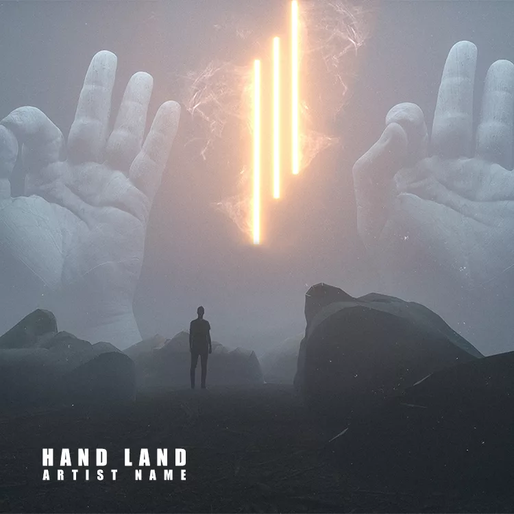 Hand land cover art for sale