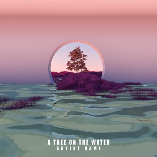 A tree on the water cover art for sale