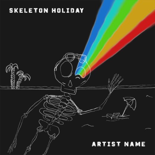 Skeleton holiday cover art for sale