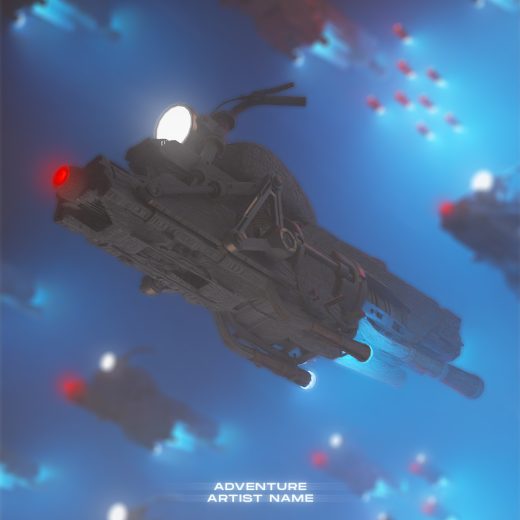 A sci fi artwork with a advanced futuristic motorbike in an euphoric atmosphere