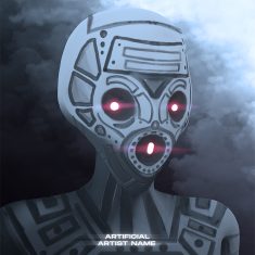 A sci fi artwork of a humanoid futuristic robo