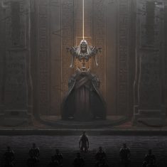 A dark theme artwork depicting a secret worship