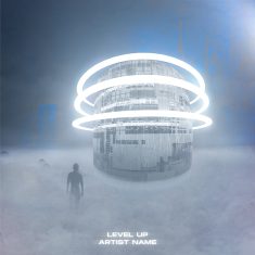 An ethereal artwork with a sci fi structure in a euphoric environment