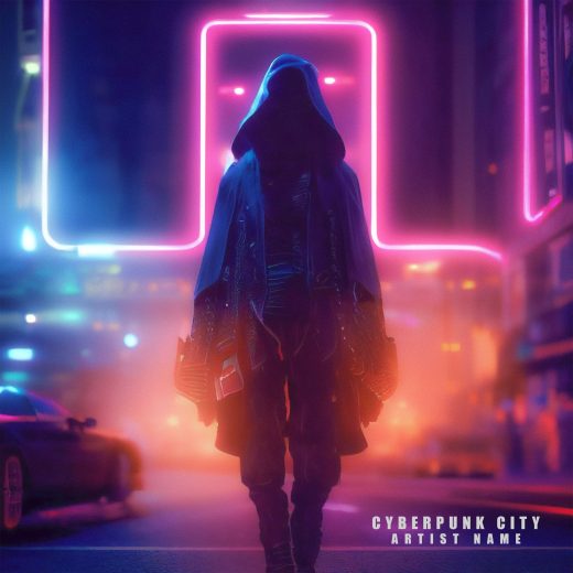 Cyberpunk city cover art for sale