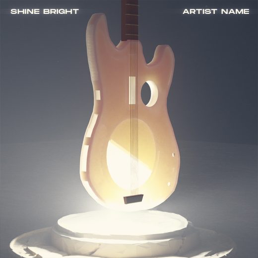 An artwork with a stylish guitar