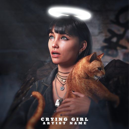 Crying girl cover art for sale