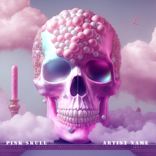 Pink skull cover art for sale