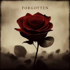 rose flower in vintage background album cover art
