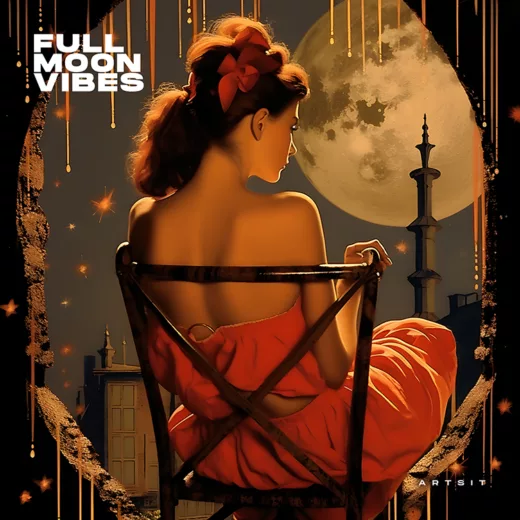 Full moon vibes cover art for sale