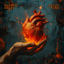 Burned heart Cover art for sale