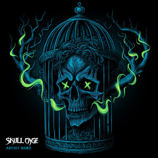 Skull cage cover art for sale