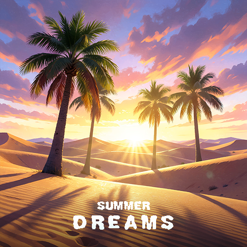 Summer Dreams Cover Art A Serene Summer Afternoon In A Desert Landscape