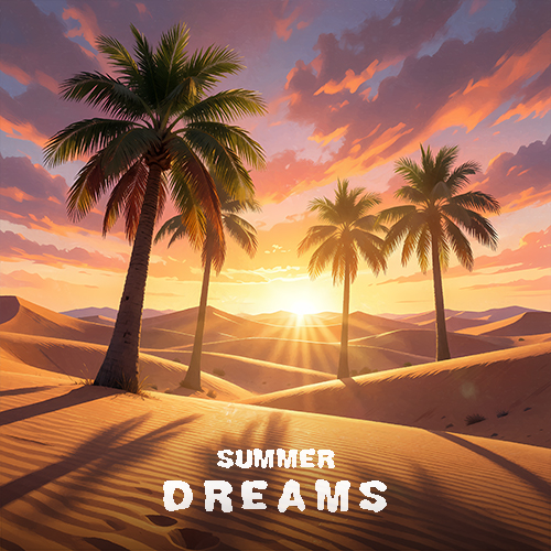 Summer Dreams Cover Art A Serene Summer Afternoon In A Desert Landscape
