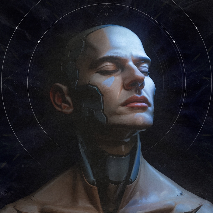 Desires Of Destiny Cover Art A Cyborg With A Delicate Desire In His Face