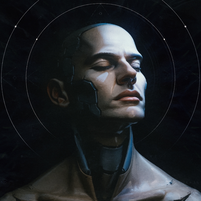 Desires Of Destiny Cover Art A Cyborg With A Delicate Desire On His Face. Perfect For Melodic Bass, Melodic Dubstep, Dubstep, Future Bass, Edm, Instrumental, Hip Hop, Pop, Rock, Metal.