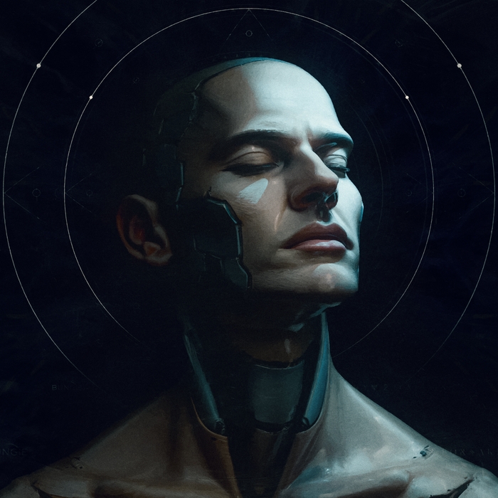 Desires Of Destiny Cover Art A Cyborg With A Delicate Desire On His Face.