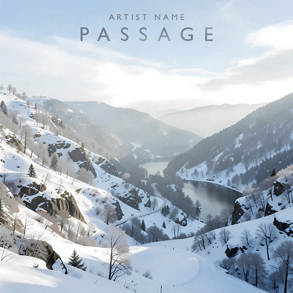 Passage Cover Art A Euphoric Snow Landscape With Beautiful Mountains